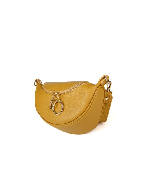 Giulia Monti Schultertasche Senfgelb - Image 2