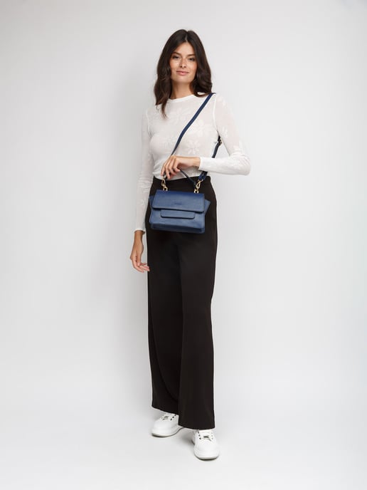 Giulia Monti Schultertasche Marineblau - Image 5