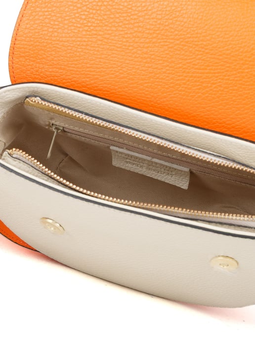 Giulia Monti Schultertasche Orange Hellbeige - Image 4
