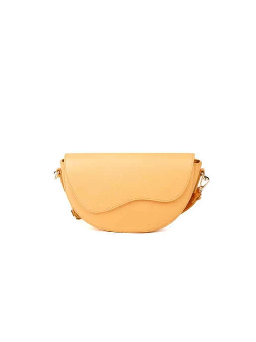 Giulia Monti Schultertasche Gelb Orange - Image 1