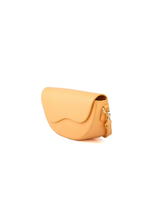 Giulia Monti Schultertasche Gelb Orange - Image 2