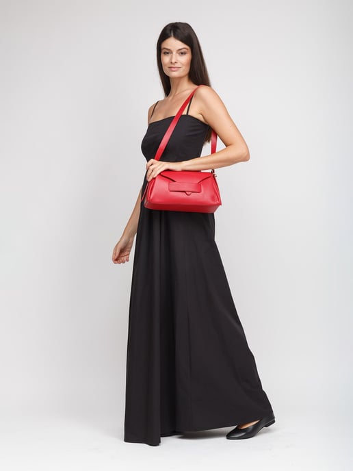 Giulia Monti Schultertasche Dunkelrot - Image 5