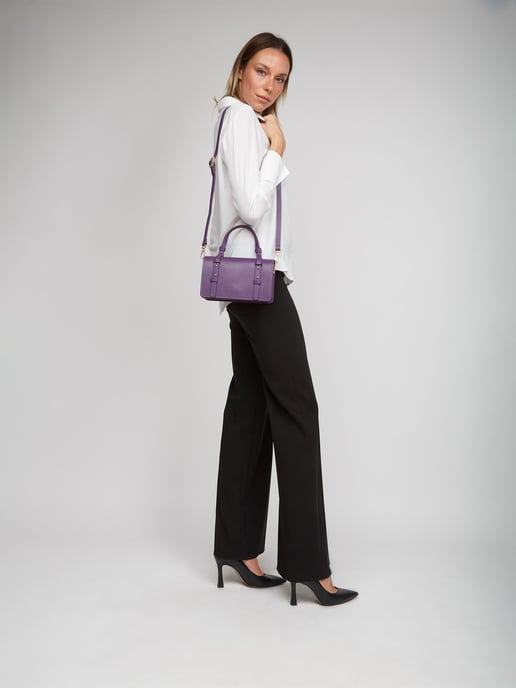 Giulia Monti Schultertasche Violett - Image 5