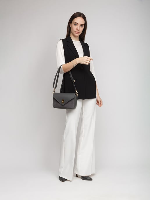 Giulia Monti Schultertasche Dunkelgrau - Image 5
