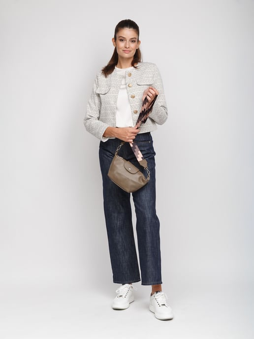 Giulia Monti Schultertasche Taupe - Image 5