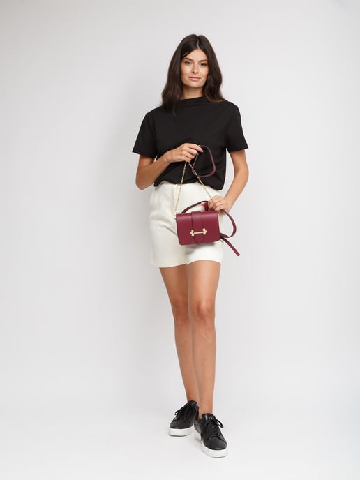 Giulia Monti Schultertasche/Taillentasche Burgunderrot - Image 5