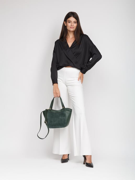 Giulia Monti Schultertasche Dunkelgrün - Image 5