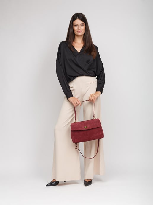 Giulia Monti Schultertasche Burgund - Image 5