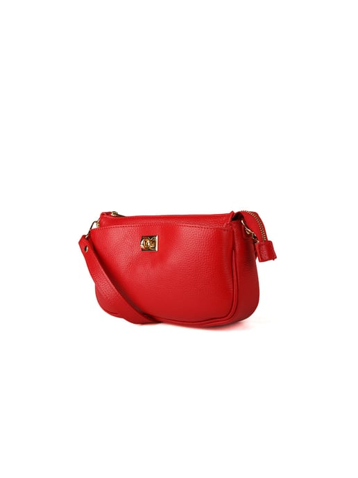 Giulia Monti Schultertasche Klassisches Rot - Image 2