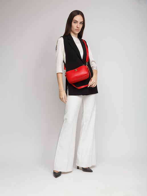 Giulia Monti Schultertasche Klassisches Rot - Image 5