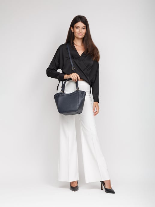 Giulia Monti Schultertasche Nachtblau - Image 5