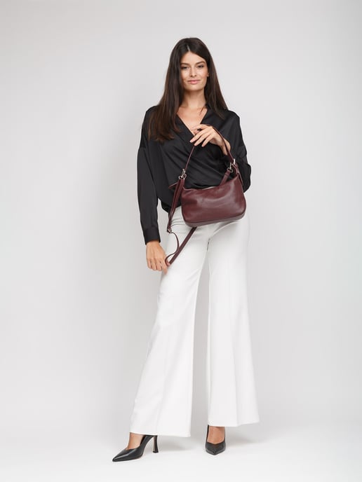 Giulia Monti Schultertasche Bordeaux - Image 5