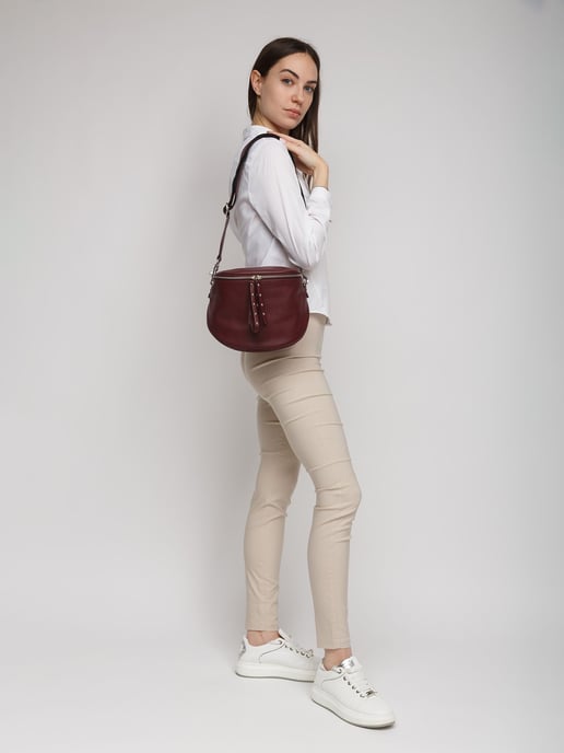 Giulia Monti Schultertasche Burgundy - Image 5