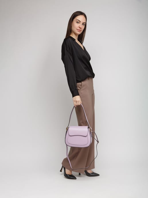 Giulia Monti Schultertasche Flieder - Image 5