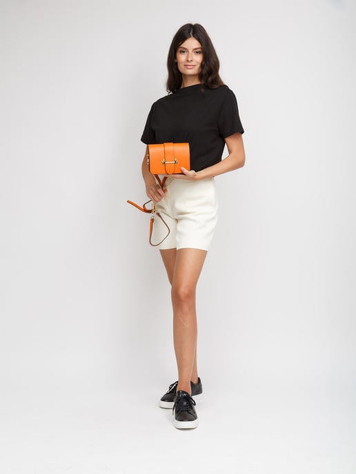 Giulia Monti Schultertasche/Ta Tasche Orange - Image 5