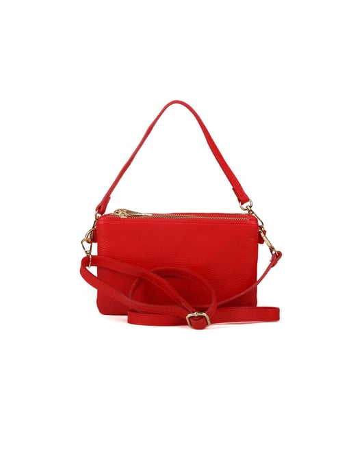 Giulia Monti Schultertasche Klassisches Rot - Image 3
