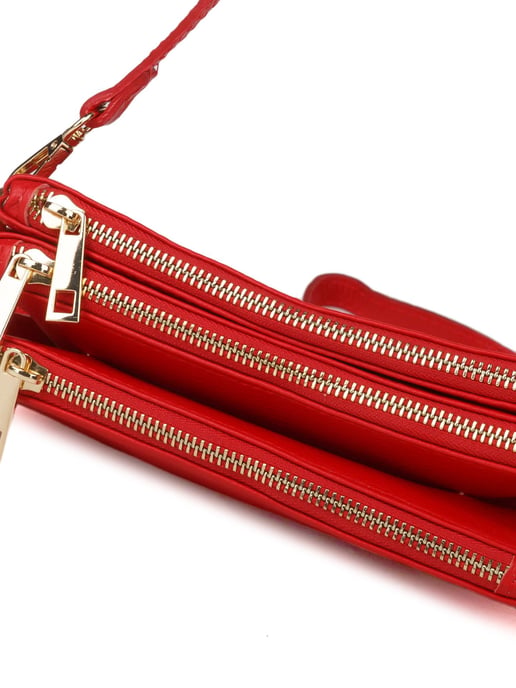 Giulia Monti Schultertasche Klassisches Rot - Image 4