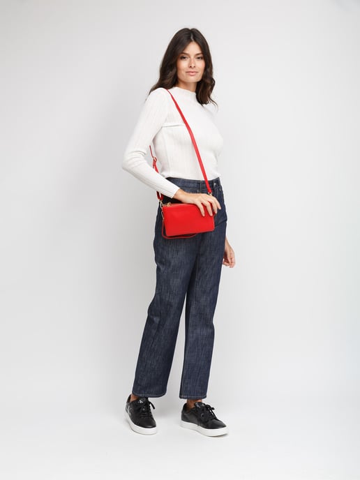Giulia Monti Schultertasche Klassisches Rot - Image 5