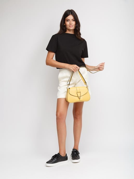 Giulia Monti Schultertasche Ananas Gelb - Image 5