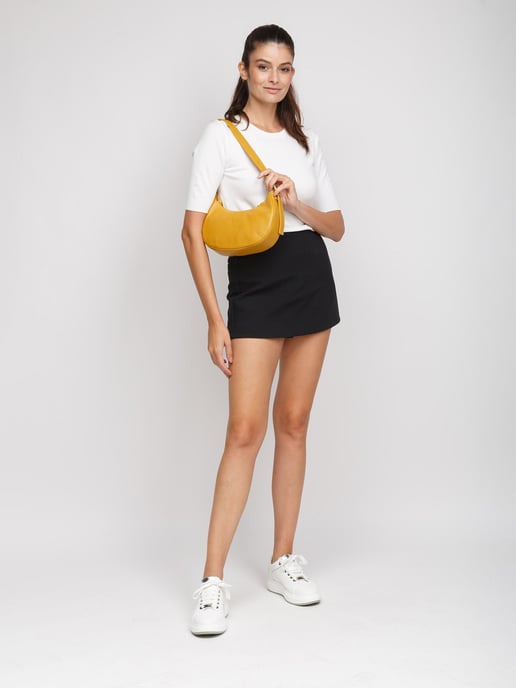 Giulia Monti Umhängetasche Senfgelb - Image 4