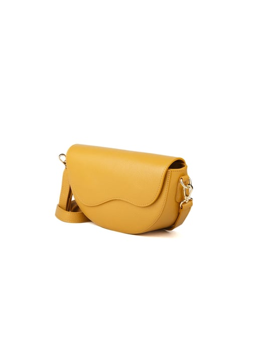 Giulia Monti Schultertasche Senfgelb - Image 2