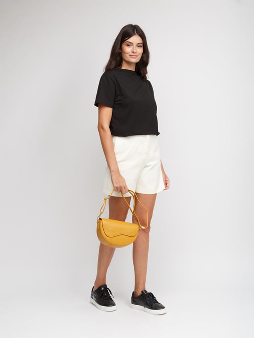 Giulia Monti Schultertasche Senfgelb - Image 5