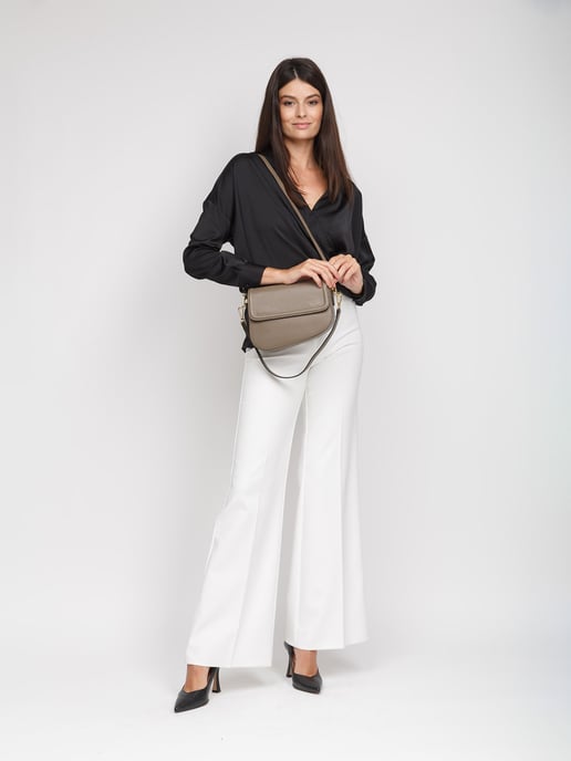 Giulia Monti Schultertasche Taupe - Image 5