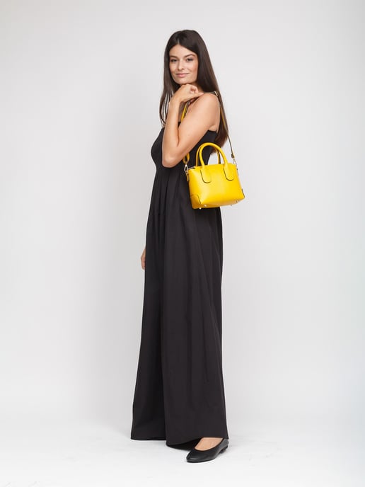 Giulia Monti Schultertasche Safran Gelb - Image 5