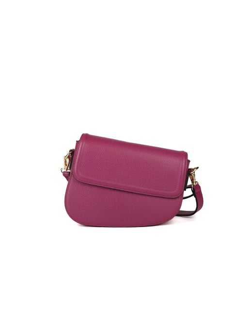 Giulia Monti Schultertasche Dunkel Fuchsie - Image 1