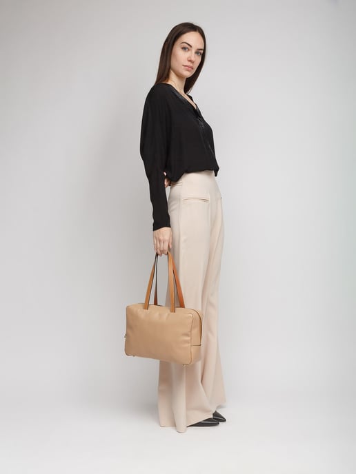 Giulia Monti Schultertasche Petal Hellbraun - Image 5