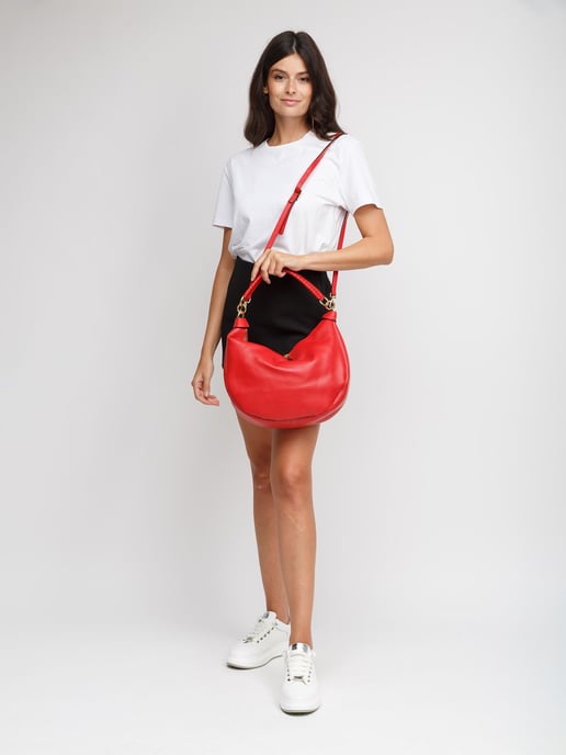 Giulia Monti Schultertasche Klassisches Rot - Image 5