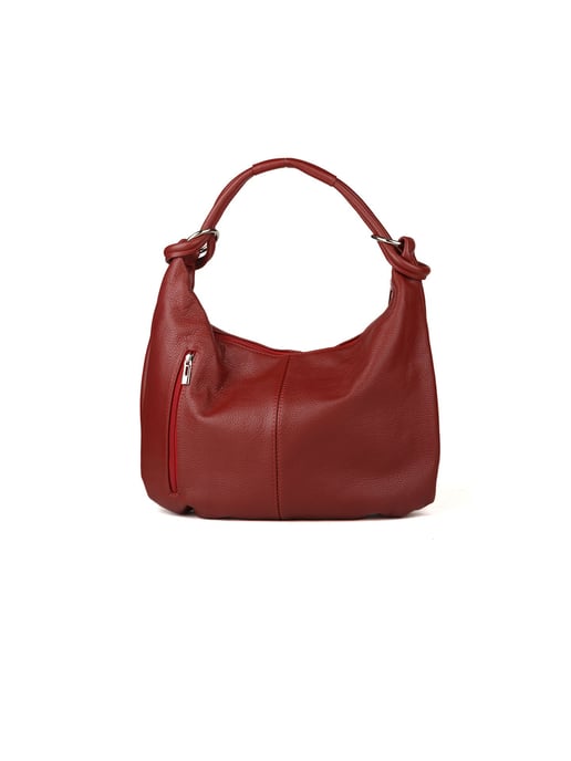 Giulia Monti Schultertasche Burgunderrot - Image 3