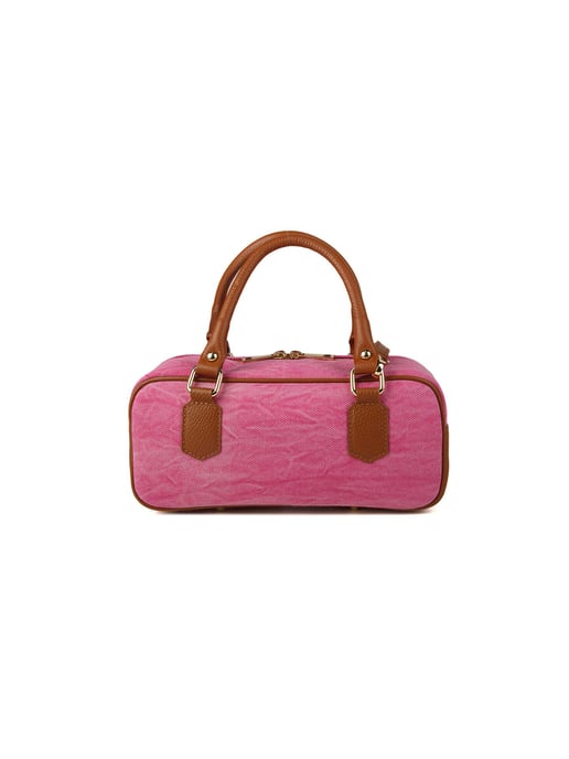 Giulia Monti Schultertasche Fuchsia Golden Brown - Image 1