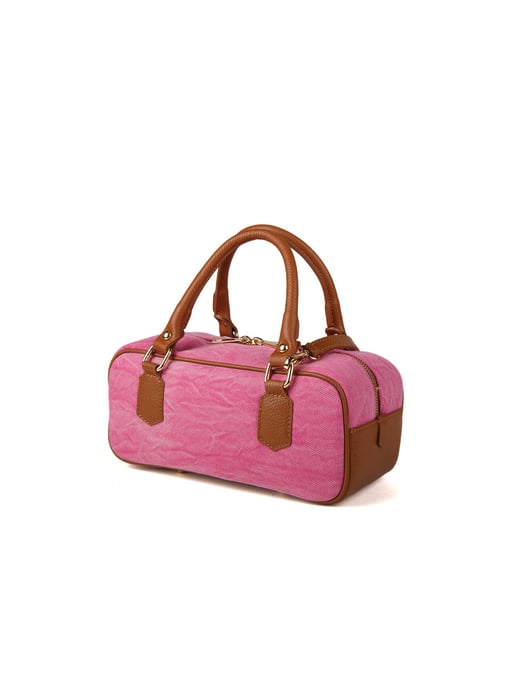 Giulia Monti Schultertasche Fuchsia Golden Brown - Image 2