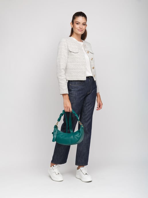 Giulia Monti Schultertasche Meeresgrün - Image 5
