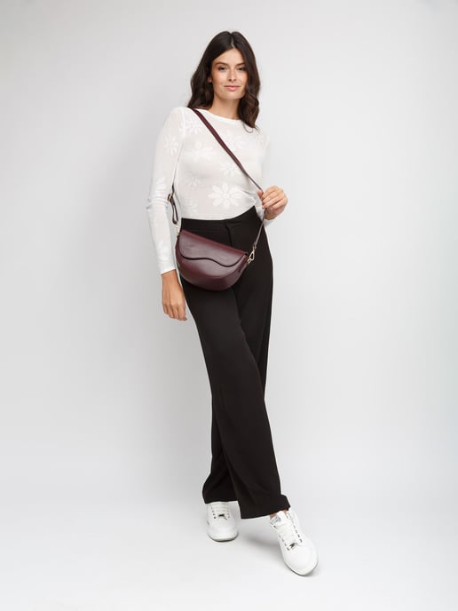 Giulia Monti Schultertasche Bordeaux - Image 5