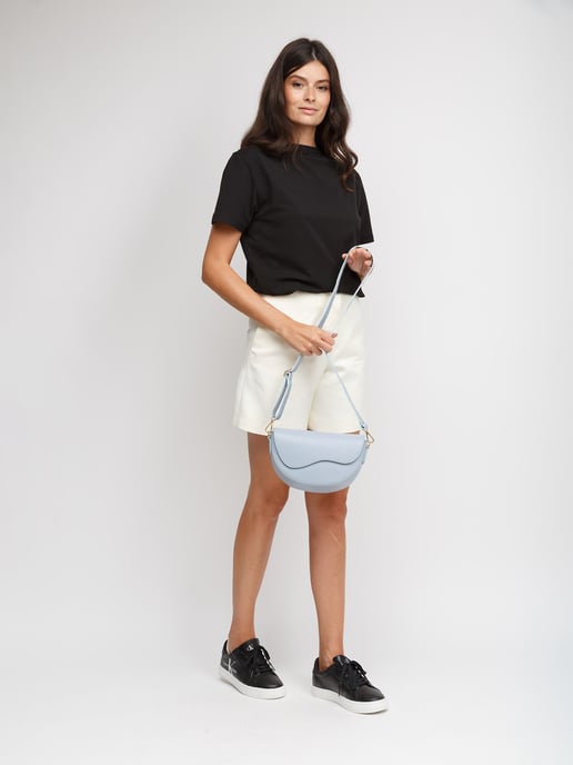 Giulia Monti Schultertasche Himmelblau - Image 5