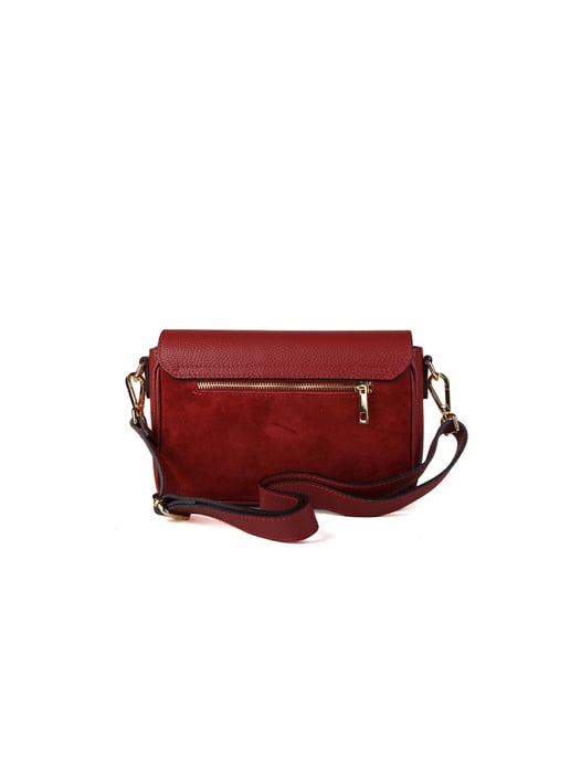 Giulia Monti Schultertasche Dunkelrot - Image 3