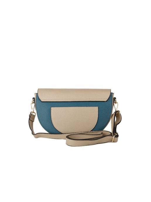 Giulia Monti Schultertasche Taupe Meeresgrün - Image 3