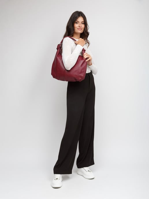 Giulia Monti Schultertasche Bordeaux - Image 5