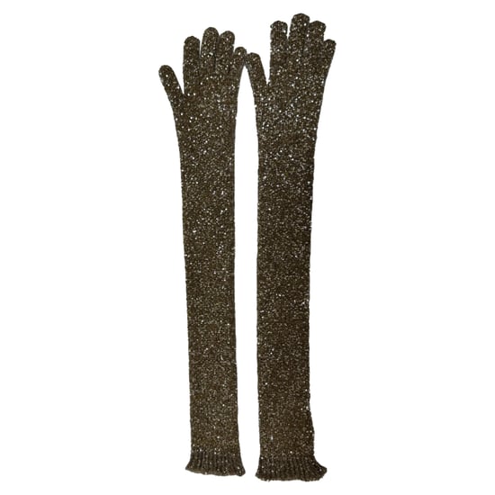 Brunello Cucinelli Paillettenhandschuhe aus goldfarbenem Polyamid - Image 2
