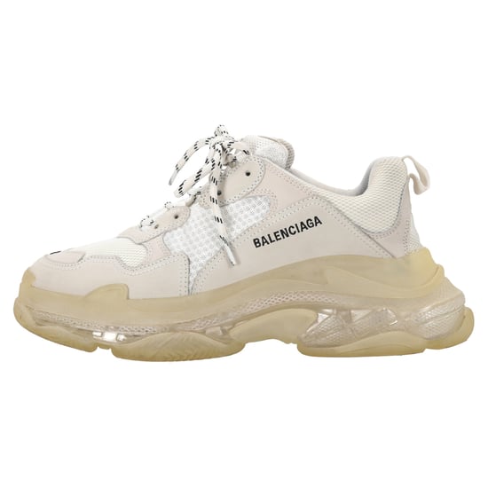 Balenciaga Triple S Clear Sole Sneakers aus weißem Polyester - Image 1