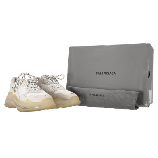 Balenciaga Triple S Clear Sole Sneakers aus weißem Polyester - Image 6
