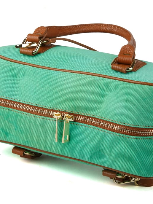Giulia Monti Schultertasche Meeresschaum Goldbraun - Image 4