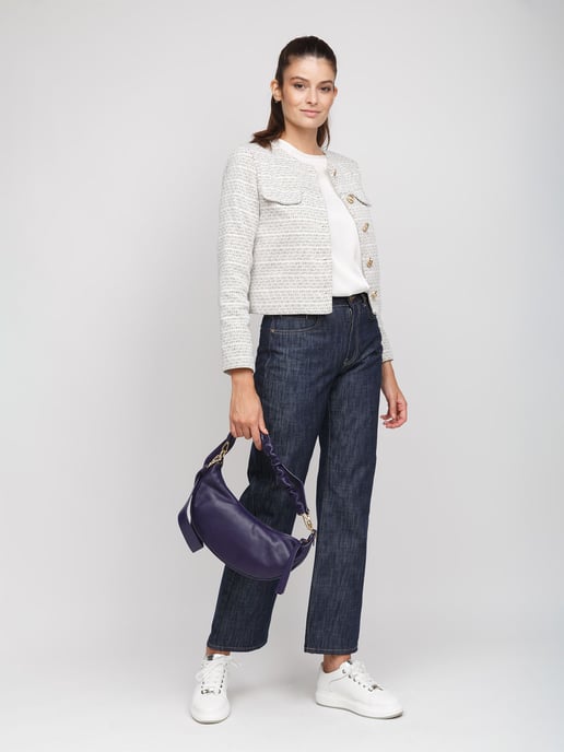 Giulia Monti Schultertasche Dunkellila - Image 5