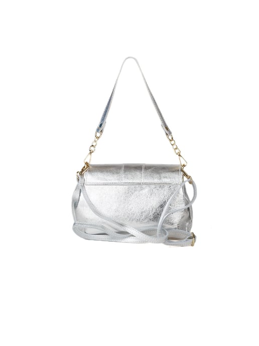 Giulia Monti Schultertasche Silber - Image 3