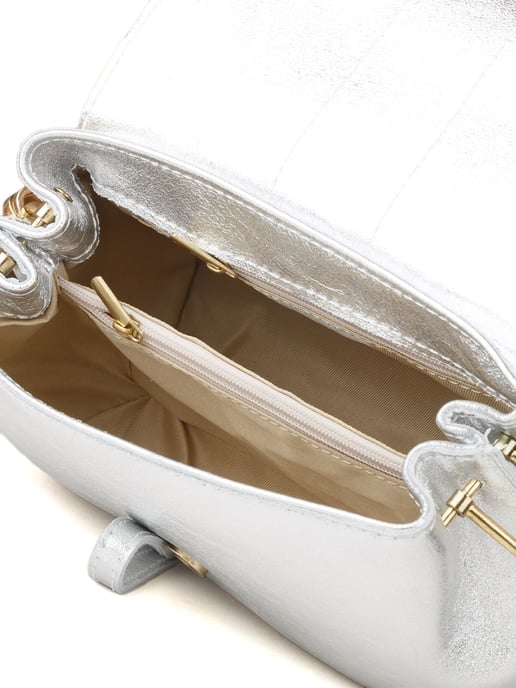 Giulia Monti Schultertasche Silber - Image 4
