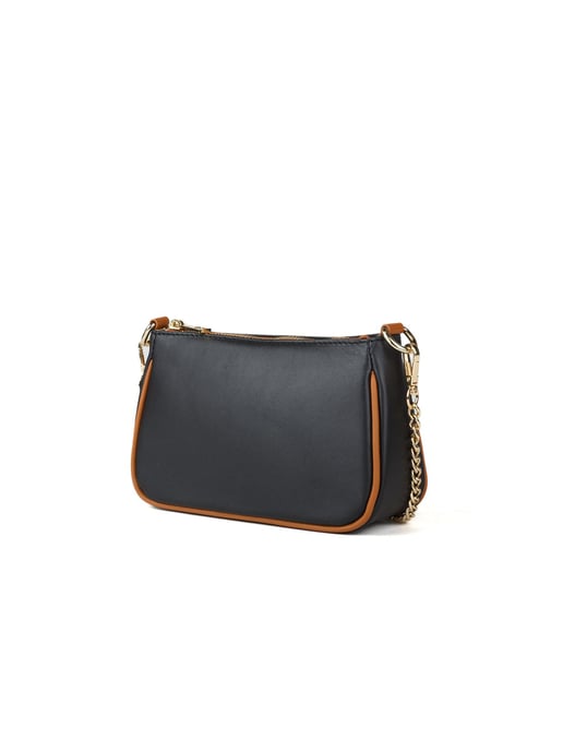 Giulia Monti Umhängetasche Schwarz Golden Braun - Image 2