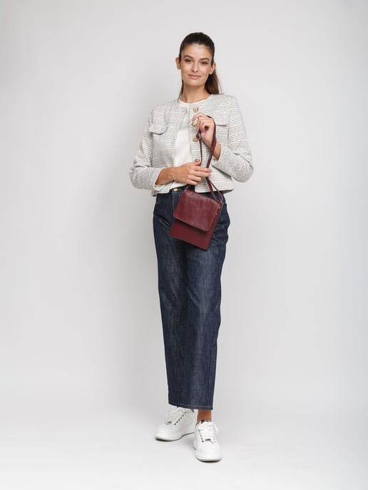 Giulia Monti Umhängetasche Bordeaux - Image 5