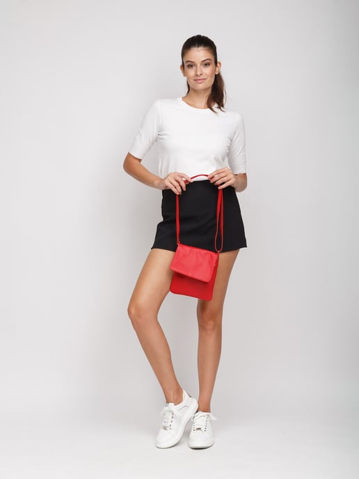 Giulia Monti Umhängetasche Klassisches Rot - Image 5